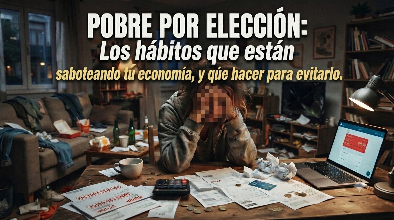 Pobre por elección: Los hábitos que están saboteando tu economía, y qúe hacer para evitarlo.